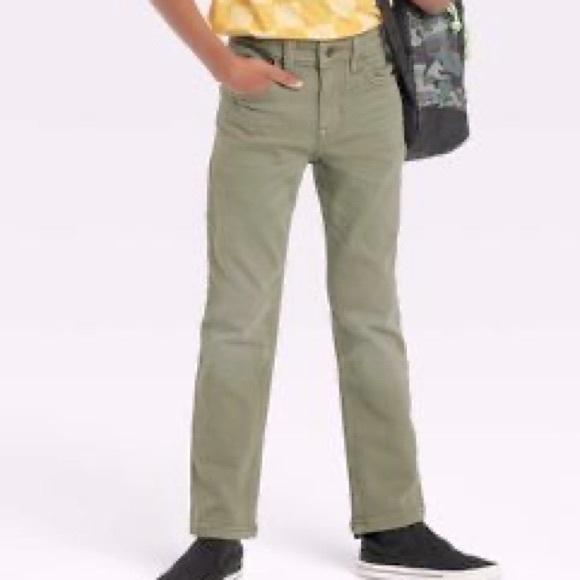Matix Other - [Matix] Skinny Dark Khaki Jeans - Boys Sz 12 - Adjustable Waistband!